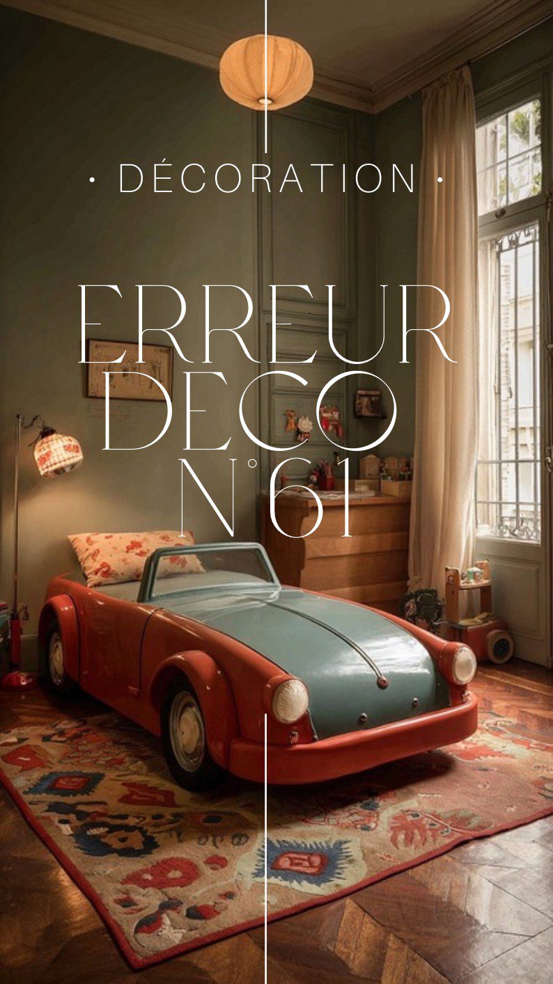 🎯 Erreur déco #61 : Oublier que les enfants grandissent (très) vite !  Le lit en forme d’auto ou de carrosse, c’est mignon… deux ans. Après, il finit souvent sur Le Bon Coin. 😅
Mieux vaut miser sur des meubles simples et durables, et jouer la fantaisie sur le linge de lit, les coussins ou les affiches.  👉 Résultat : une chambre qui grandit avec eux, sans tout recommencer à chaque âge.
Et le petit plus ? En changeant juste quelques détails, tu nourris leur créativité sans vider ton portefeuille ! 💡✨  #designerdebonheur #design #decoration #deco #déco #home #homedesign #architectureinterieure #designinterieur #erreur #erreuràéviter