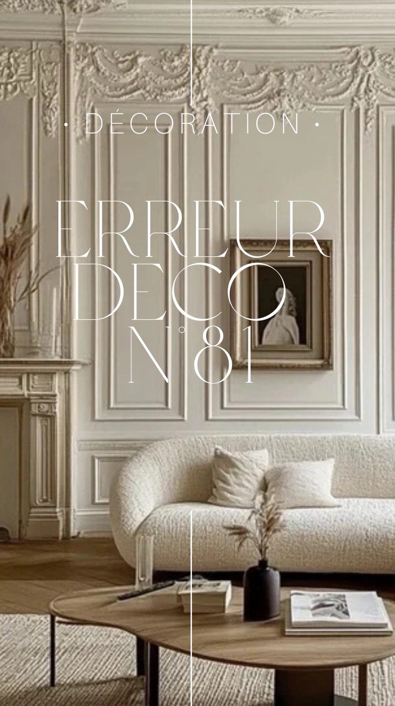 Erreur déco #81 : Sous-estimer la hauteur des meubles  La hauteur des meubles peut considérablement affecter la perception de l’espace. Dans une pièce avec un plafond haut, des meubles trop bas semblent « perdus » et rendent l’espace vide. A contrario, des meubles trop hauts dans un espace à plafond bas peuvent paraître étouffants. Opter pour des meubles de proportions équilibrées aide à créer une continuité visuelle agréable, en cohérence avec l’architecture de la pièce.  ASTUCE  Pour les plafonds hauts, n’hésitez pas à créer l’illusion d’un « meuble haut » avec une composition accessoires déco et tableau sur un meuble bas!  #designerdebonheur #design #decoration