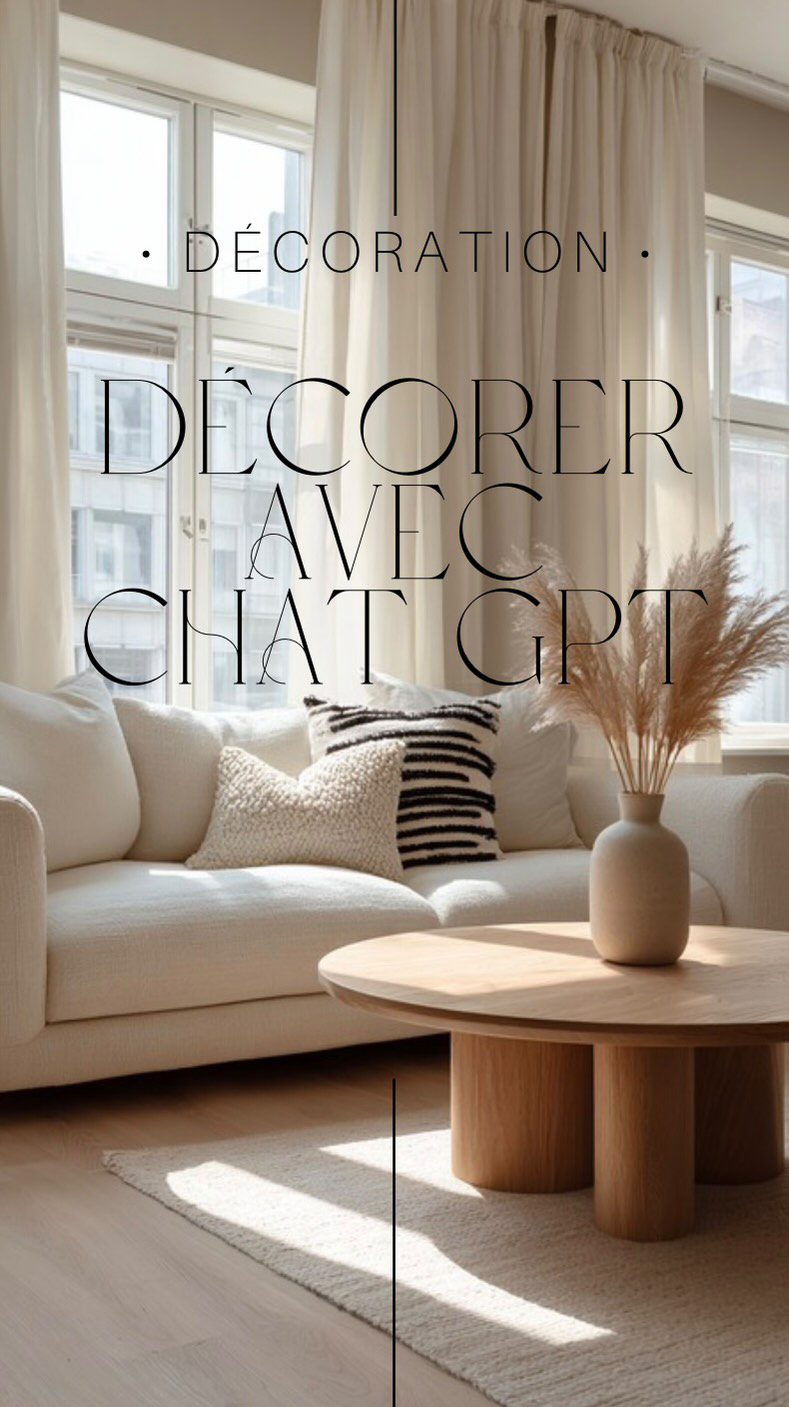 Méthode pour décorer gratuitement avec ChatGPT
#designerdebonheur #design #decoration #deco  La méthode à télécharger gratuitement ici👇
https://apprendre-a-decorer-autrement.com/deco-et-ia-comment-utiliser-chatgpt-pour-decorer-votre-interieur-gratuitement/